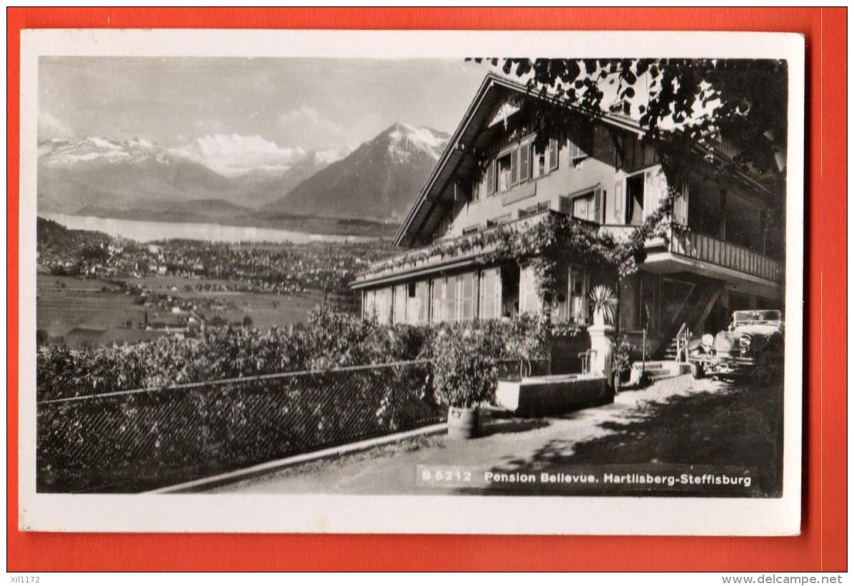 MIN-19 Pension Bellevue Hartlisberg Ob Steffisburg. Non Circulé Visa BRB 1939 - Steffisburg