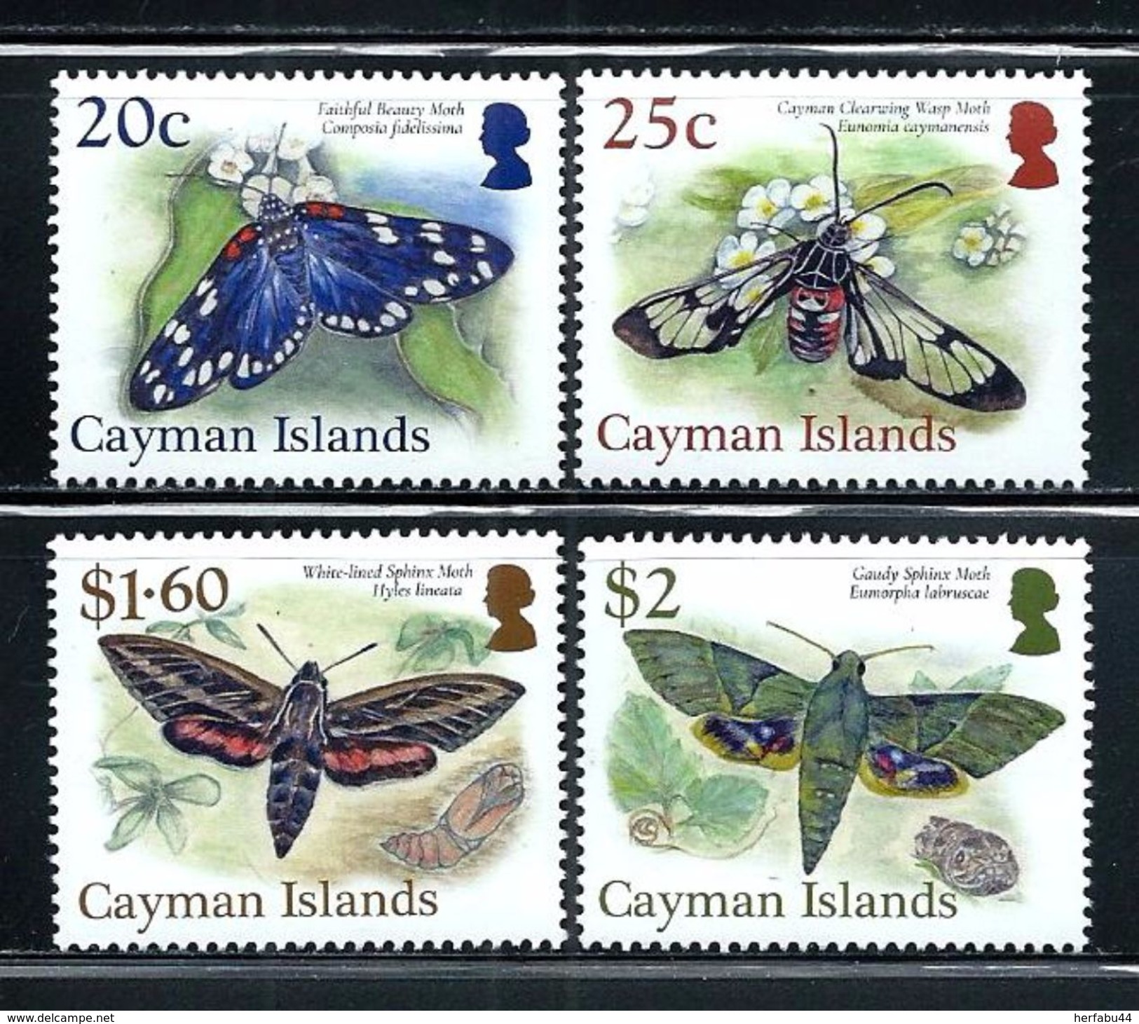 Cayman Islands      "Moths"      Set  (new Issue October-12-2017)   MNH - Cayman Islands