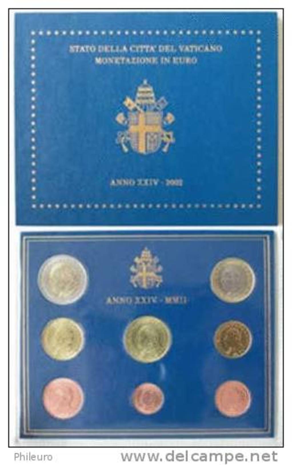 Vatican 2002 : Coffret BU Des 8 Pièces - Disponible En France - Vaticano