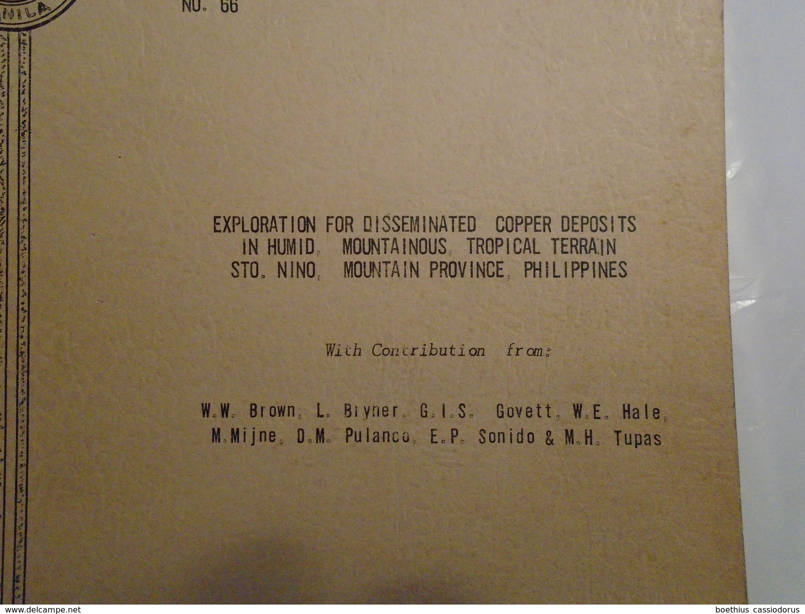 EXPLORATION DISSEMINATED COPPER DEPOSITS HUMID MOUNTAINOUS TROPICAL TERRAIN  STO. NINO MOUNTAIN PROVINCE, PHILIPPINES - Scienze Della Terra