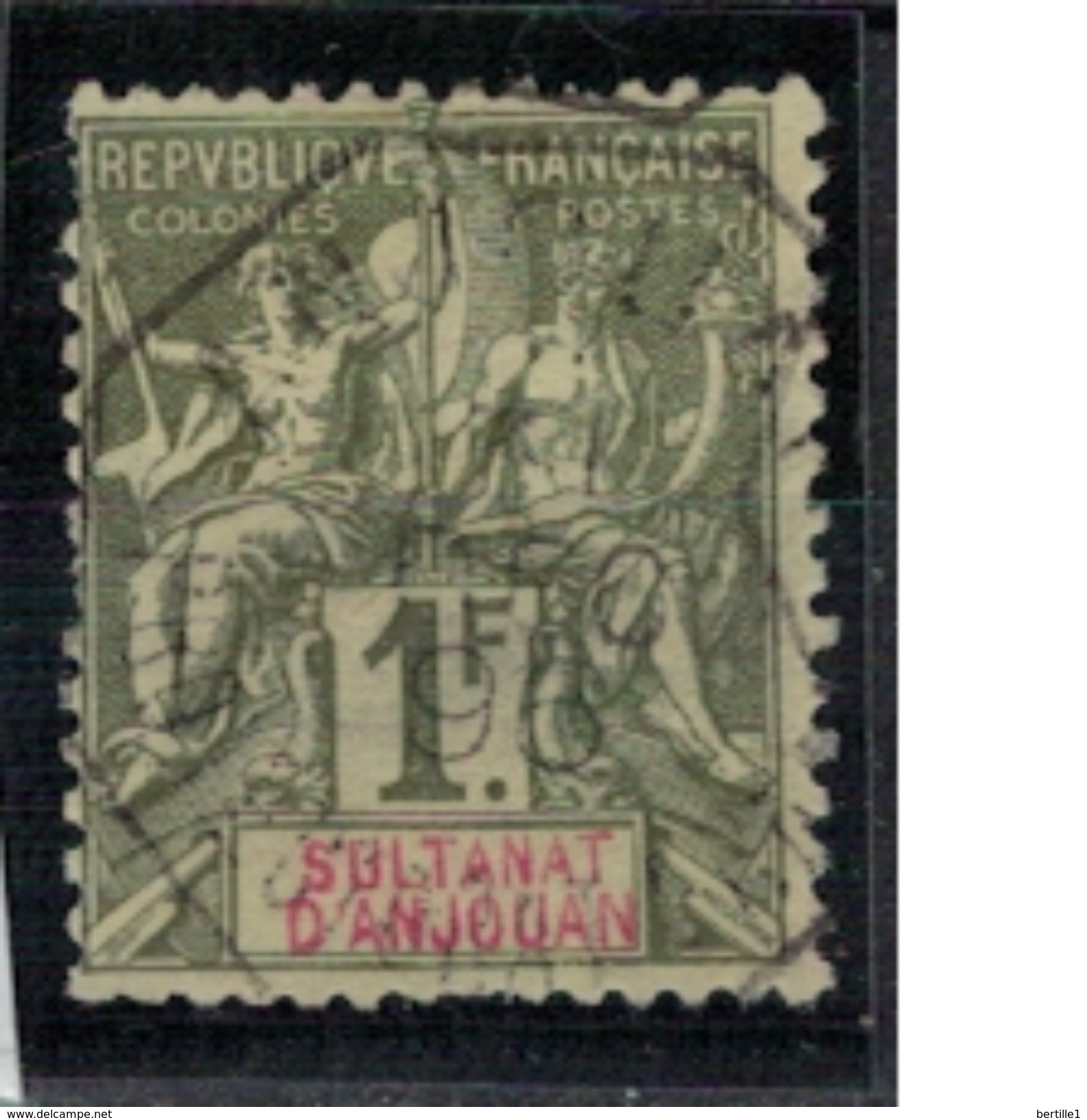 ANJOUAN                N°  YVERT     13    OBLITERE       ( O   4374  ) - Used Stamps