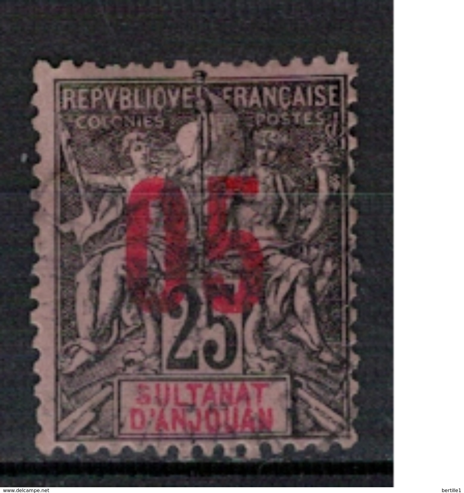 ANJOUAN                N°  YVERT     24          OBLITERE       ( O   4379 ) - Used Stamps