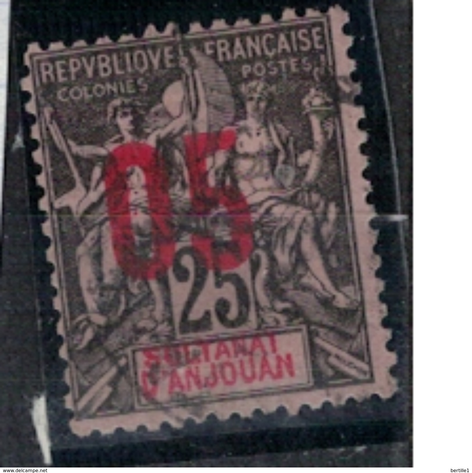 ANJOUAN                N°  YVERT     24   ( 1 )        OBLITERE       ( O   4380 ) - Used Stamps