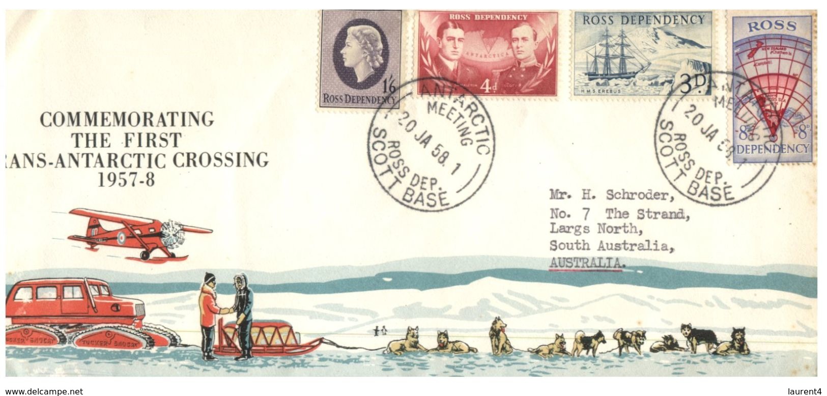 (125) New Zealand Ross Dependency To Australia - 1958 FDC Cover - FDC