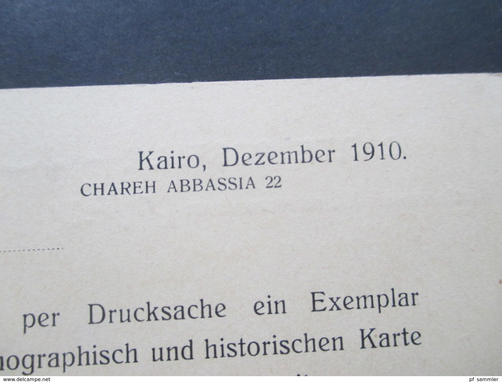 GA 1910 Imprimes / Drucksache! Social Philately Carl Patsch Archaeologe / Historiker!! Nach Sarajewo Landesmuseum! - 1866-1914 Ägypten Khediva