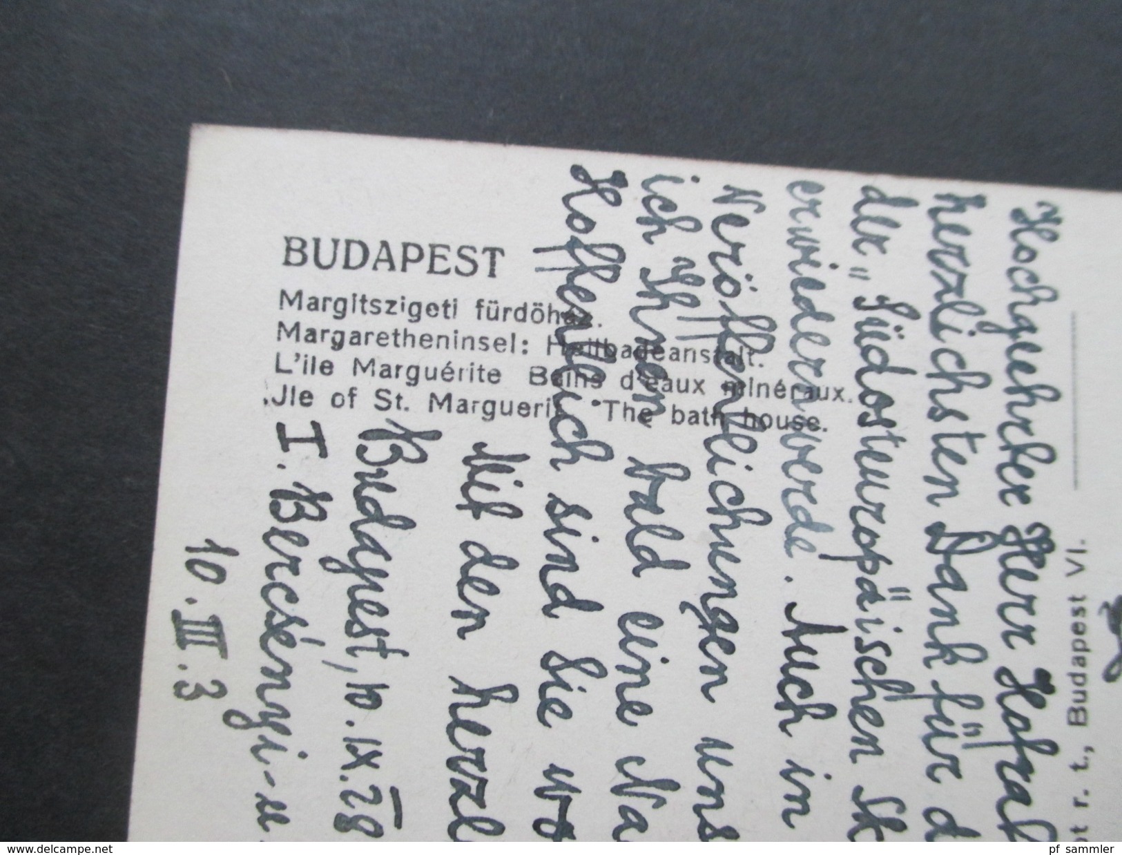 AK 1928 Ungarn Budapest. Margaretheninsel. Social Philately Prof. Dr. Carl Patsch. Historiker / Archaeologe - Hungary