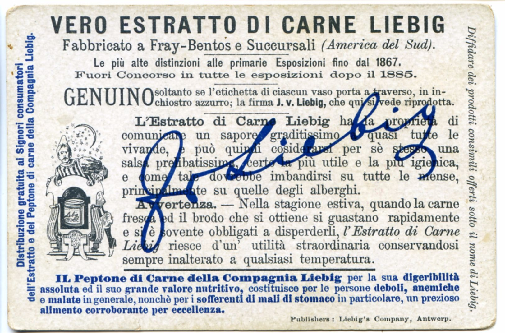 626> Figurina LIEBIG = Serie: Serenate Di Carnevale = Alle Stelle = Pierrot Arlecchino Pulcinella Anno 1898 - Liebig