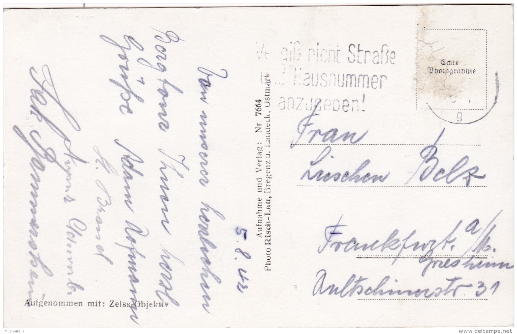 Lechleiten Bei Warth Am Arlberg Gegen Biberkopf (7664) * 5. 8. 1942 - Warth