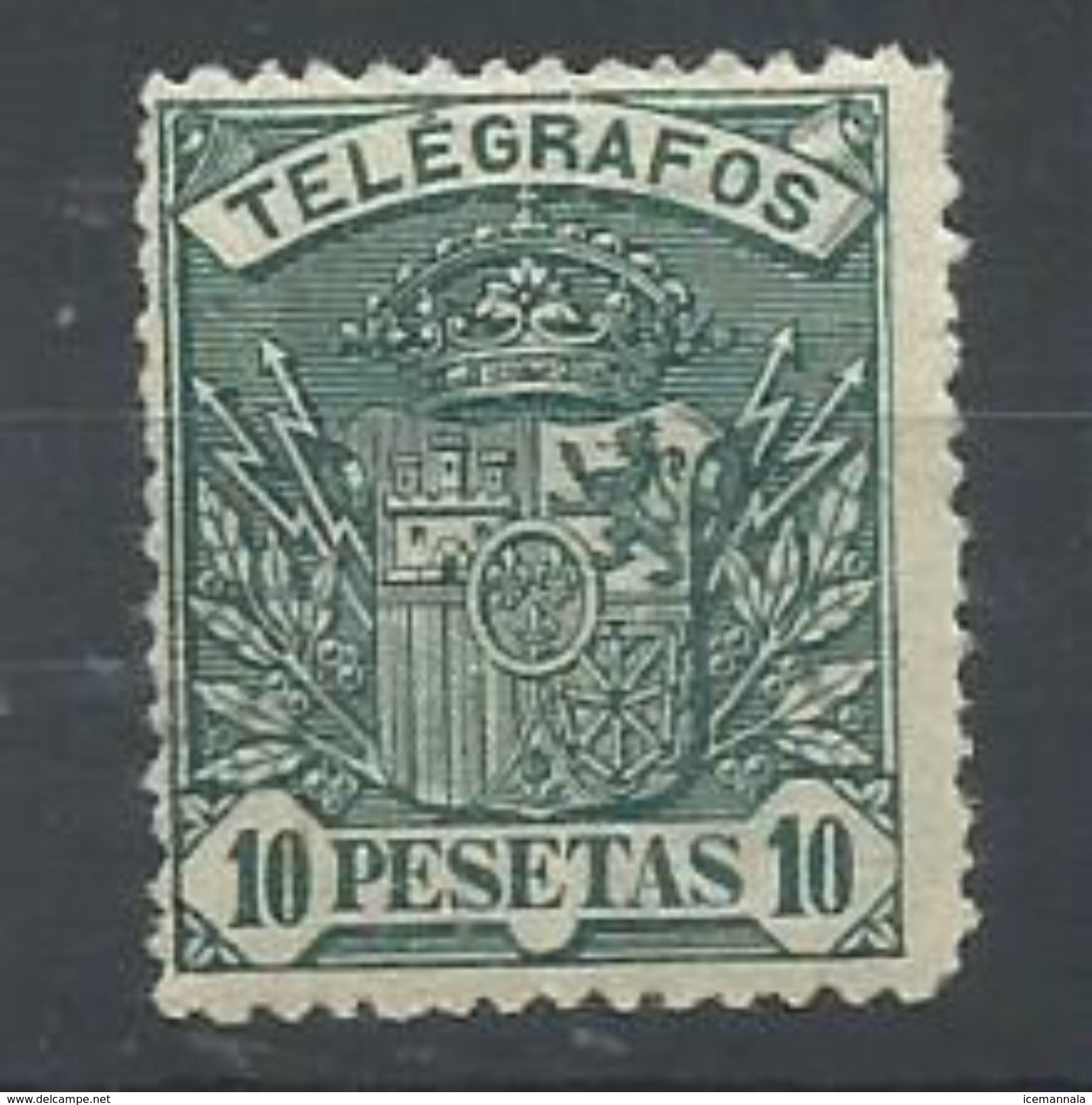 ESPAÑA EDIFIL TELEGRAFOS  38  MH  * - Telegramas