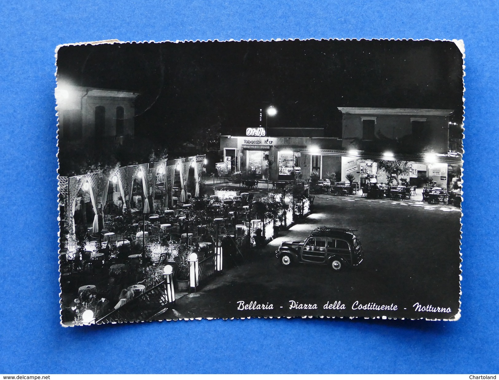 Cartolina Bellaria - Piazza Della Costituente - Notturno - 1953. - Rimini