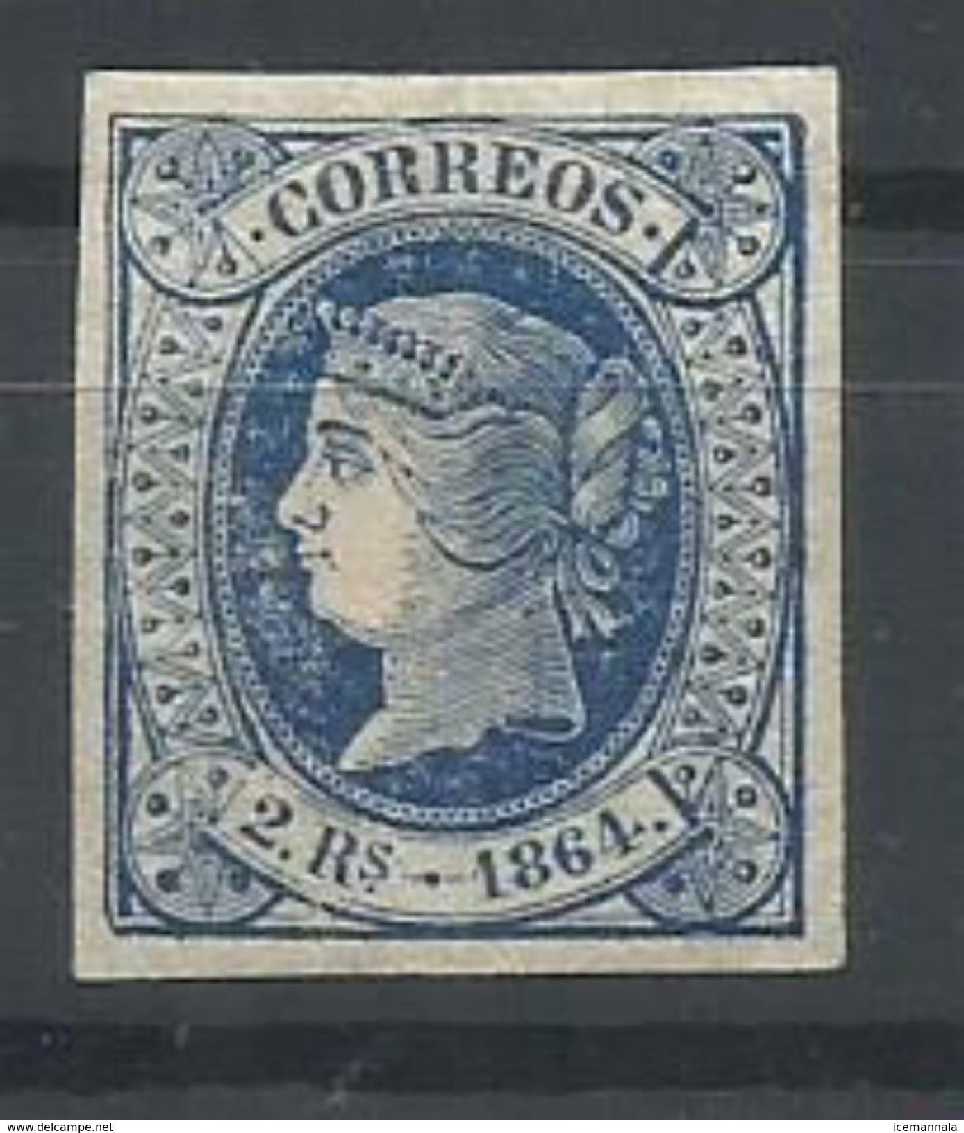 ESPAÑA  EDIFIL  68   (FIRMADO SR CAJAL, MIEMBRO DE IFSDA)  MH  * - Unused Stamps
