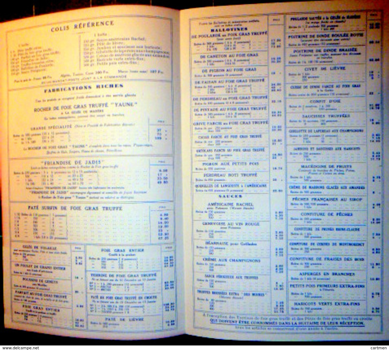 24 PERIGUEUX CONSERVES DE LUXE YAUNE PALQUETTE DE 4 PAGES FOIE GRAS ORTOLANS TRUFFES PIGEON CANARDS GASTRONOMIE - Alimentaire