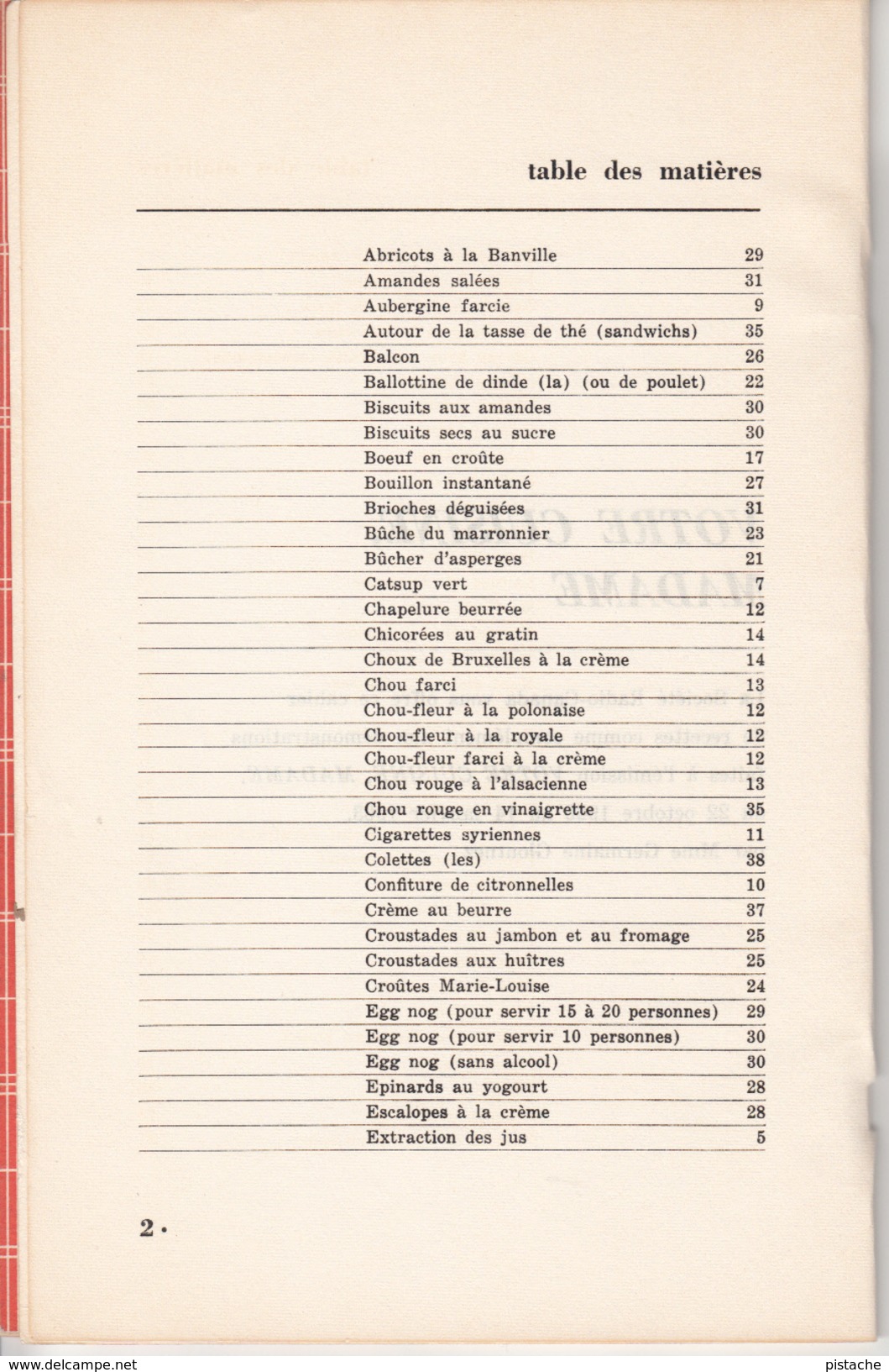 Livre Recettes Germaine Gloutnez 40 Pages Publié Par Radio-Canada En 1962 - État : TB - Gastronomie