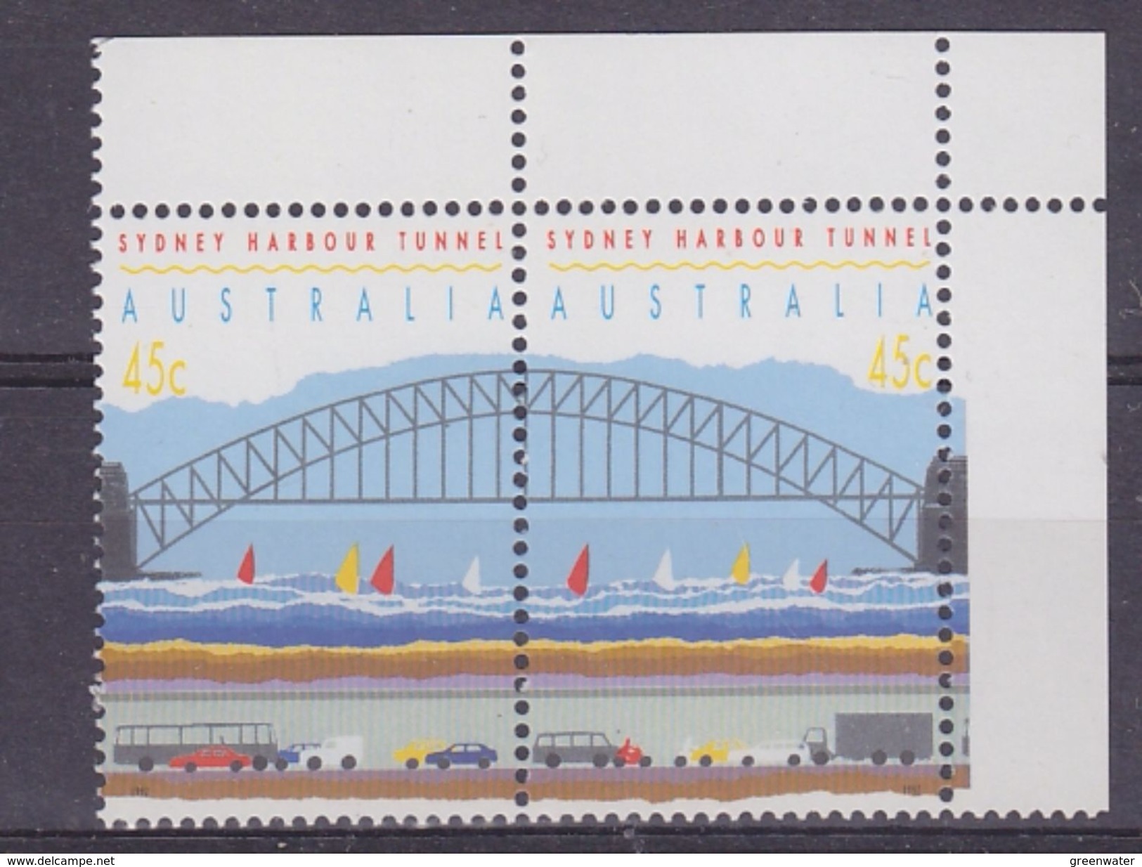 Australia 1992 Sydney Harbour Tunnel 2v (corner) ** Mnh (37098A) - Ongebruikt