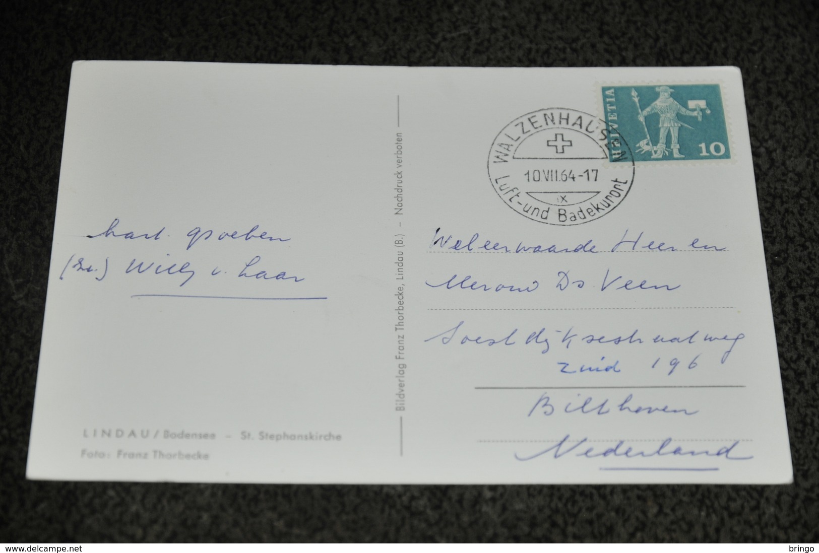 189-  Lindau/Bodensee, St. Stephanskirche - 1964 - Stempel - Eglises Et Couvents