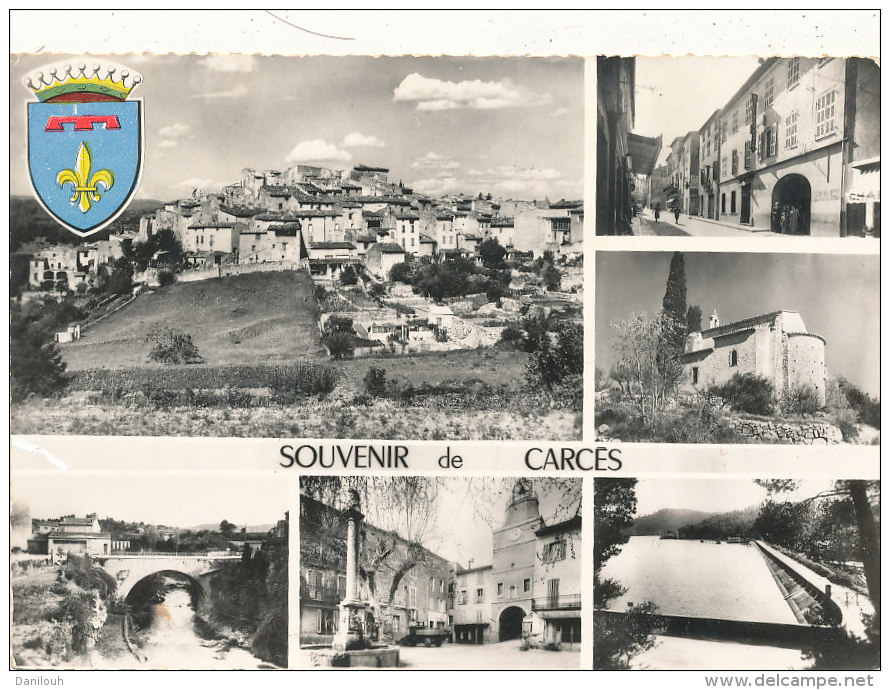 83 // CARCES   Souvenir Multivues   CPSM GRAND FORMAT - Carces