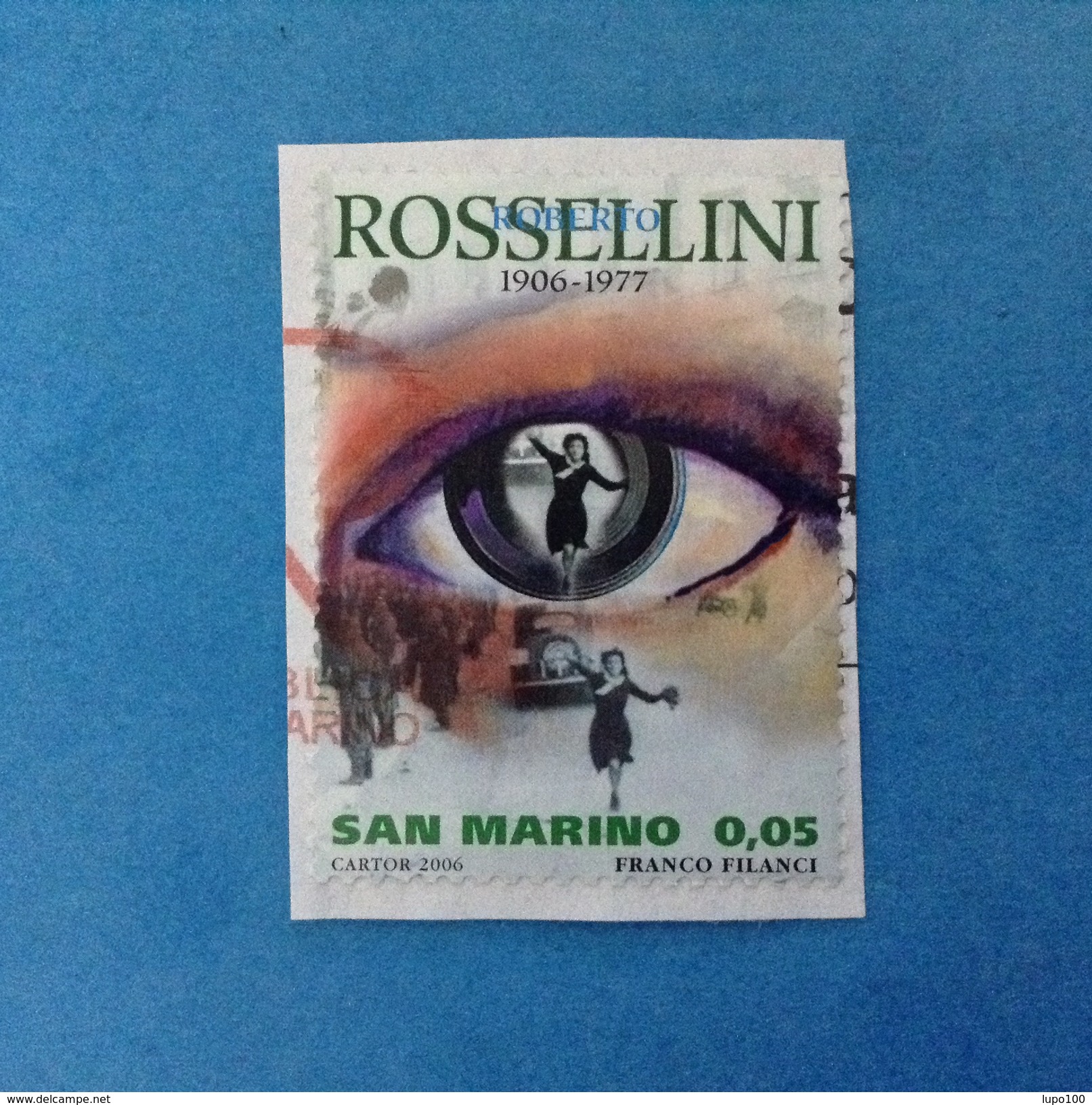 2006 SAN MARINO FRANCOBOLLO USATO STAMP USED - ROSSELLINI 0,05 - Usati