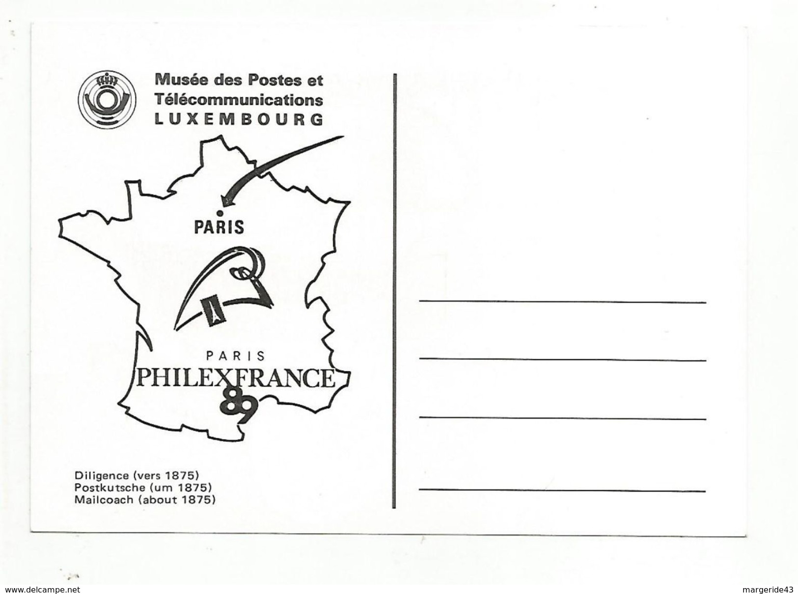 LUXEMBOURG DILIGENCE VERS 1875 - Other & Unclassified