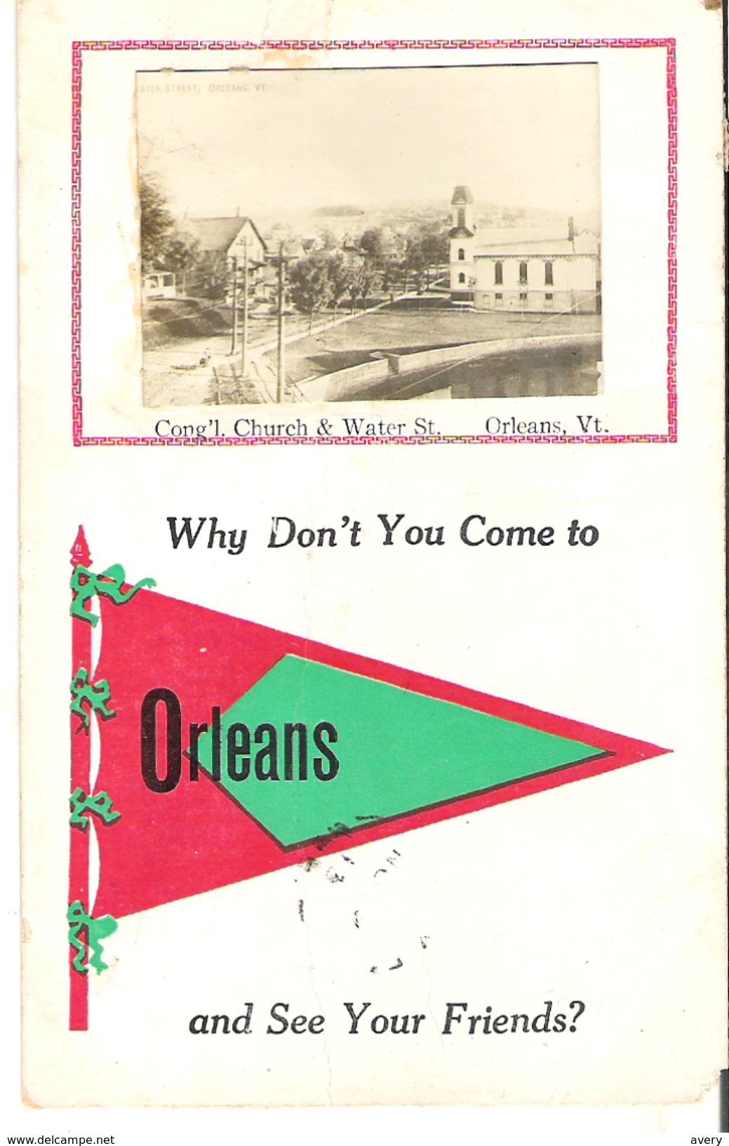 Orleans, Vermont  Congregational Church And Water Street - Other & Unclassified