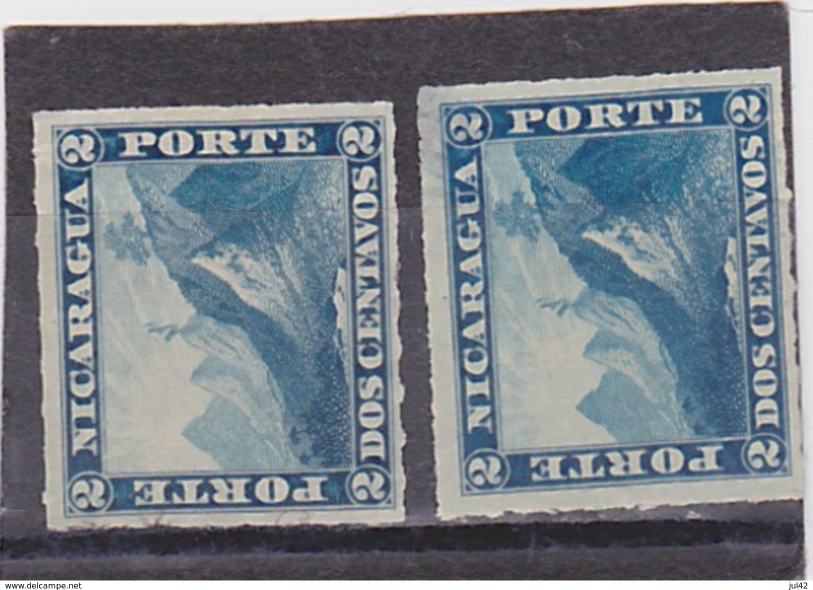 1869 Scott 9 Mint No Gum Two Shades Yvert 9       009 - Nicaragua