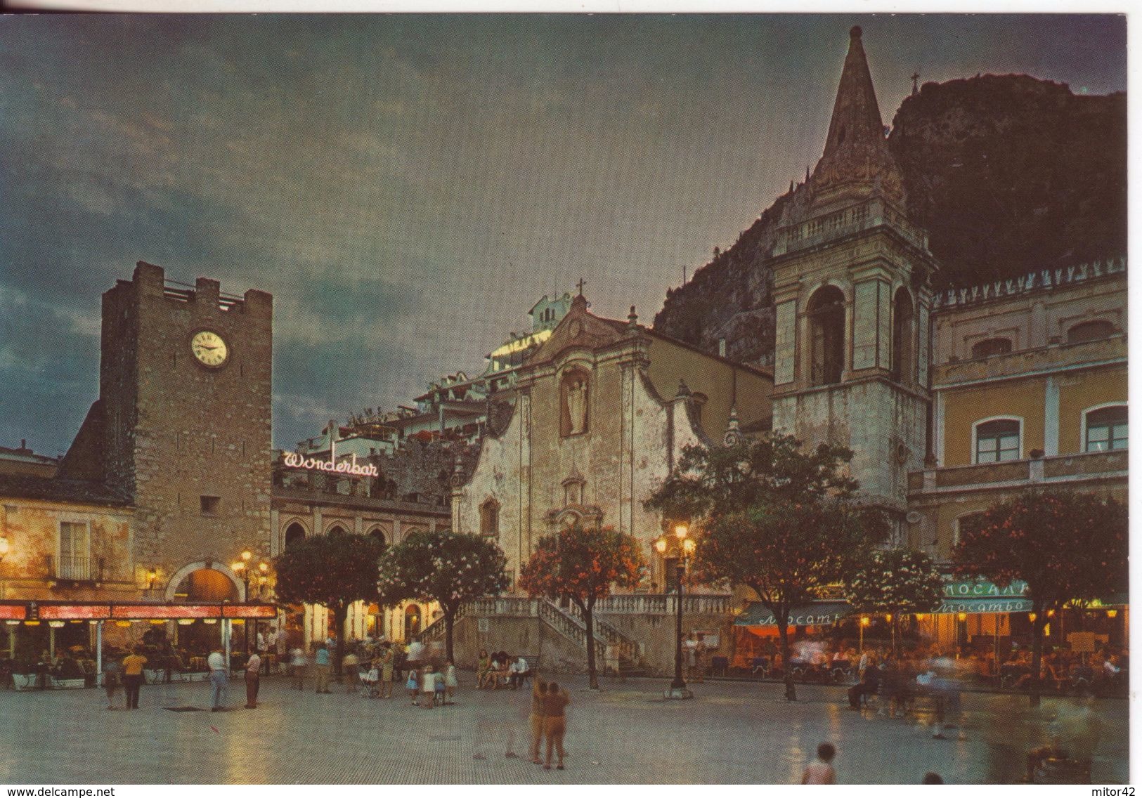 178-Taormina-Messina-Sicilia-Piazza S.Agostino-notturno-Nuova-Nouveau-New - Mazara Del Vallo