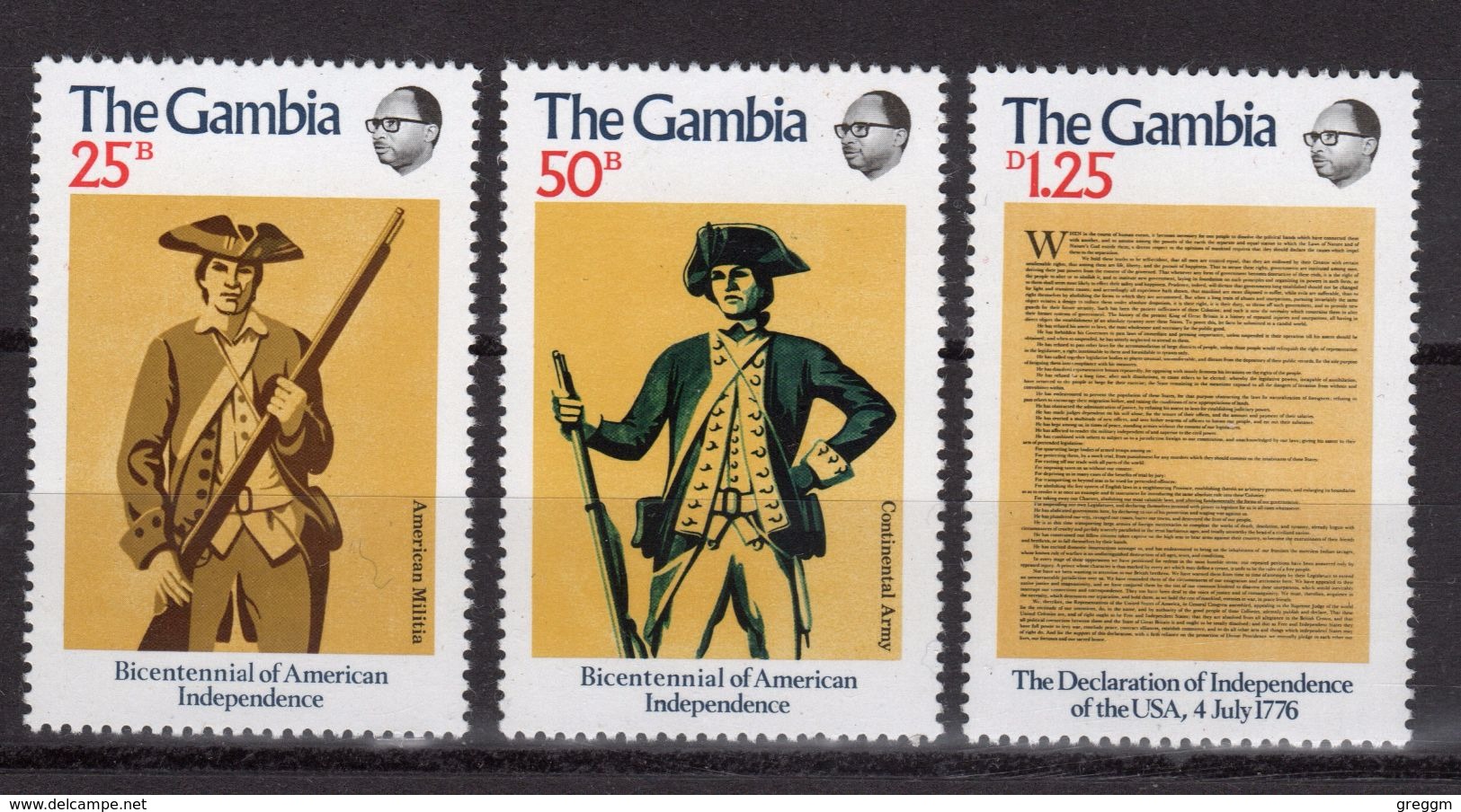 Gambia 1976 Set Of Stamps To Celebrate 200th Declaration Of Independence Of USA. - Gambie (1965-...)