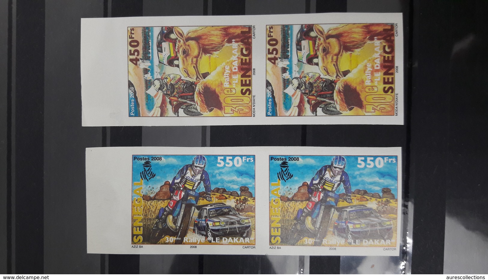 SENEGAL RALLY RALLYE CAMEL CAMELS 2008 2009 DAKAR MOTO MOTOCYCLE YT 1787 - IMPERFORATE IMPERF NON DENTELE - RARE-  MNH - Motorräder