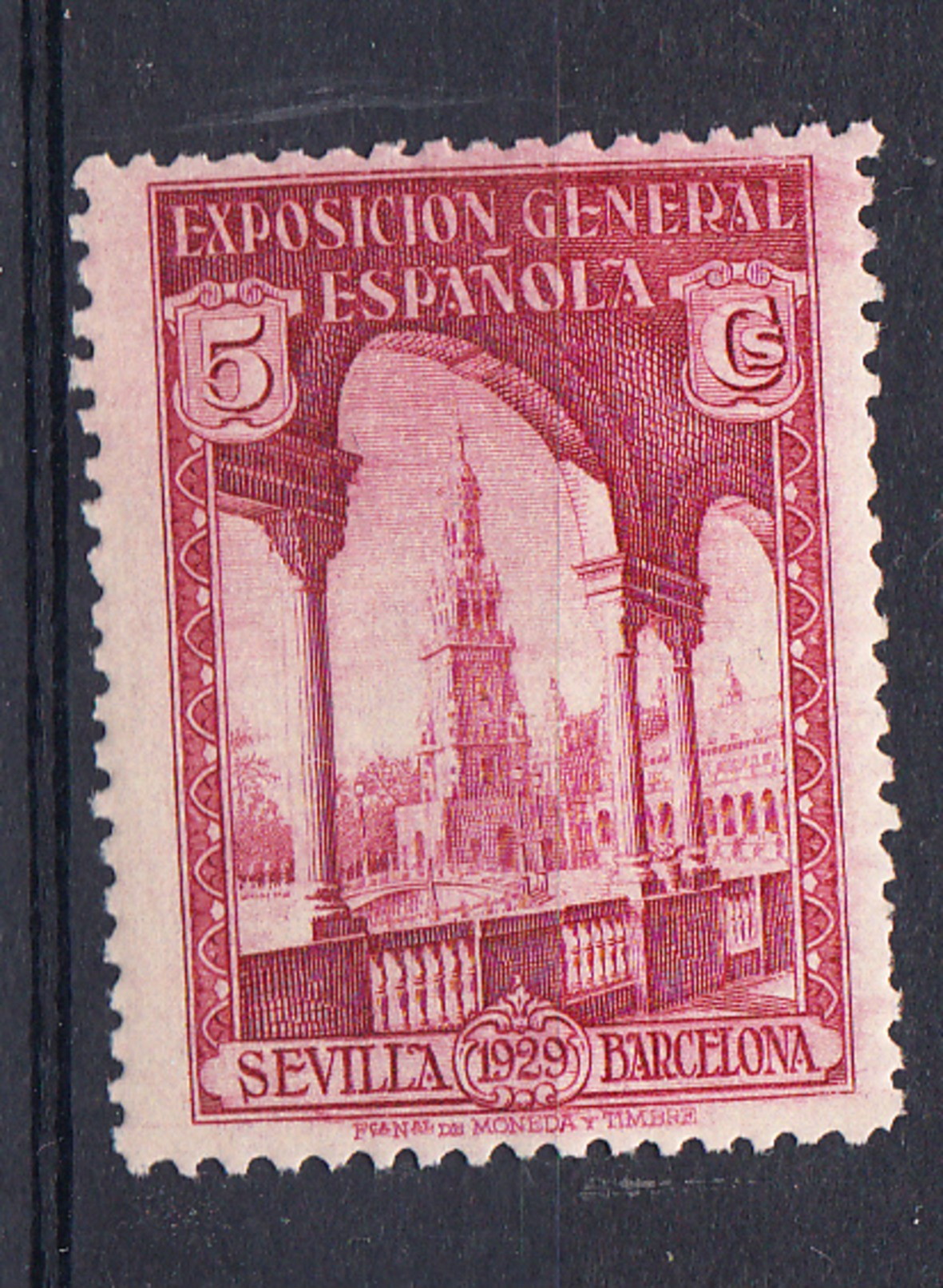 ESPAÑA 1929.EXPO SEVILLA BARCELONA   EDIFIL Nº 436. 5  CENT NUEVOS SIN  CHARNELA  CECI 2 Nº 128 - Ungebraucht