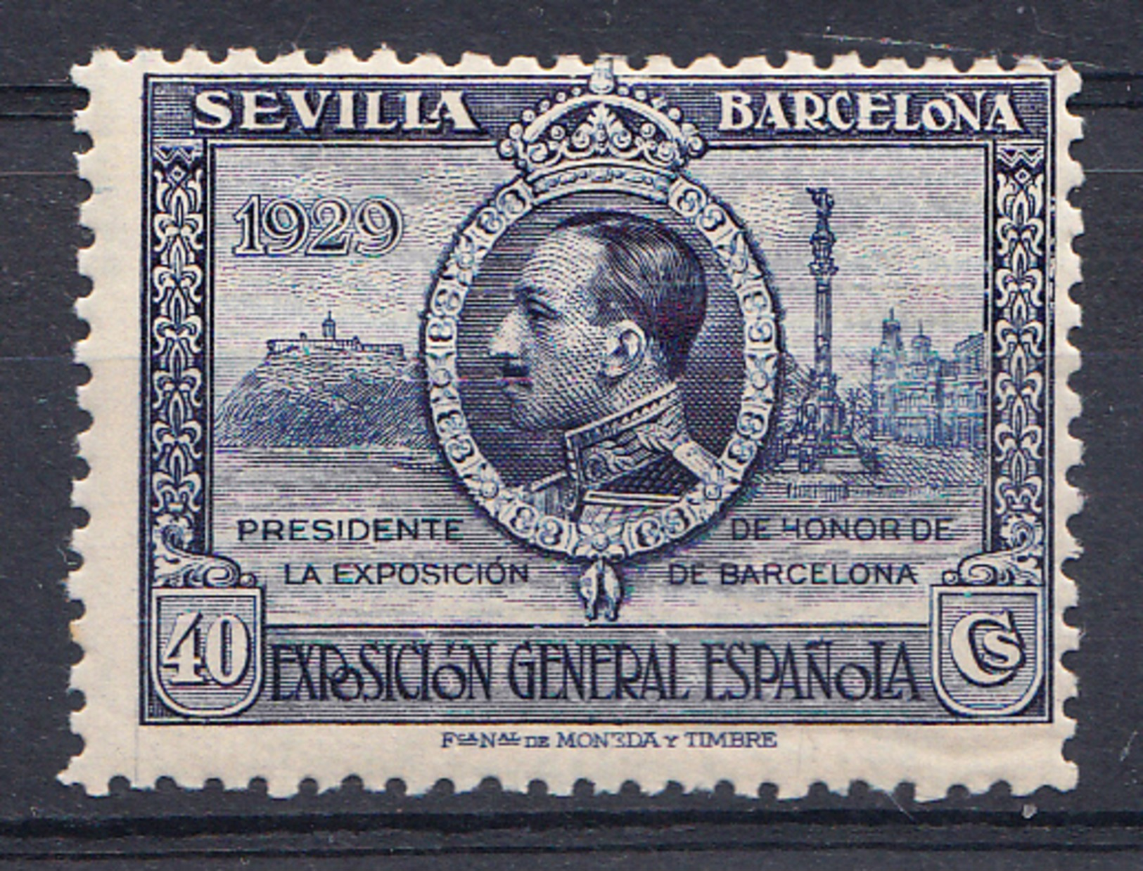 ESPAÑA 1929.EXPO SEVILLA BARCELONA   EDIFIL Nº 442. 40  CENT NUEVOS SIN  CHARNELA  CECI 2 Nº 128 - Ungebraucht