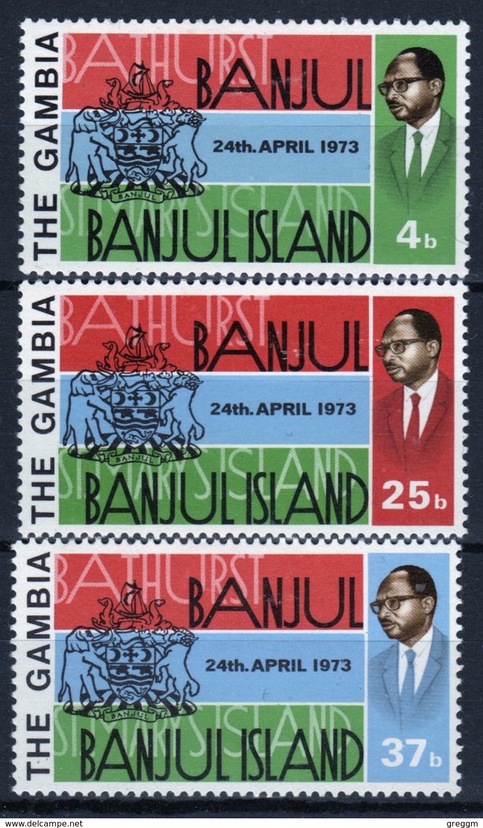 Gambia Set Of Stamps To Celebrate The Banjul Island 1973. - Gambie (1965-...)