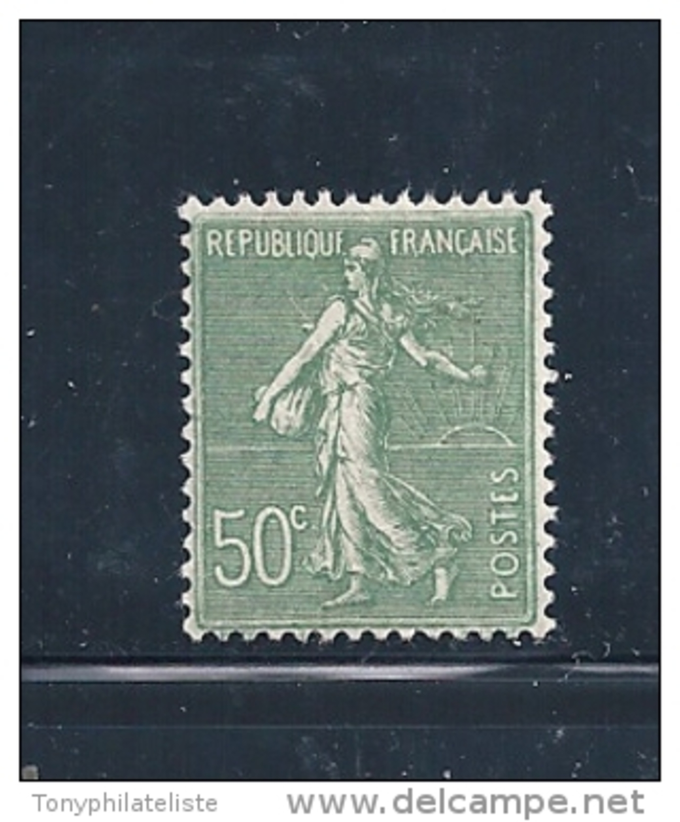 France Semeuse Lignée N°198  50ct  Vert  Neuf ** Sans  Charnière Cote 13&euro; - 1903-60 Semeuse Lignée