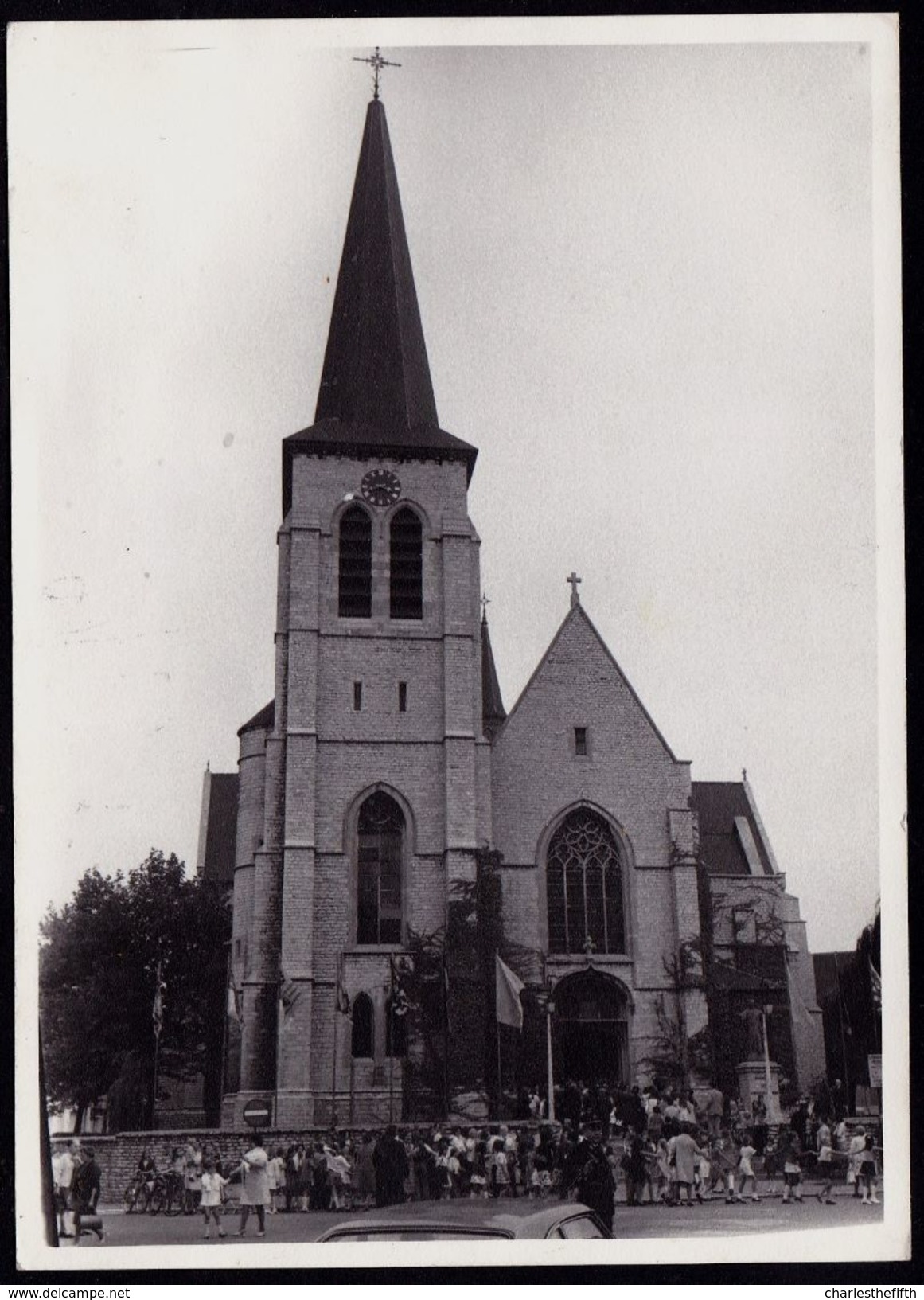 MACHELEN - OUDE PERSFOTO SINT GETRUDISKERK - 14.5 X 10.5CM - Machelen