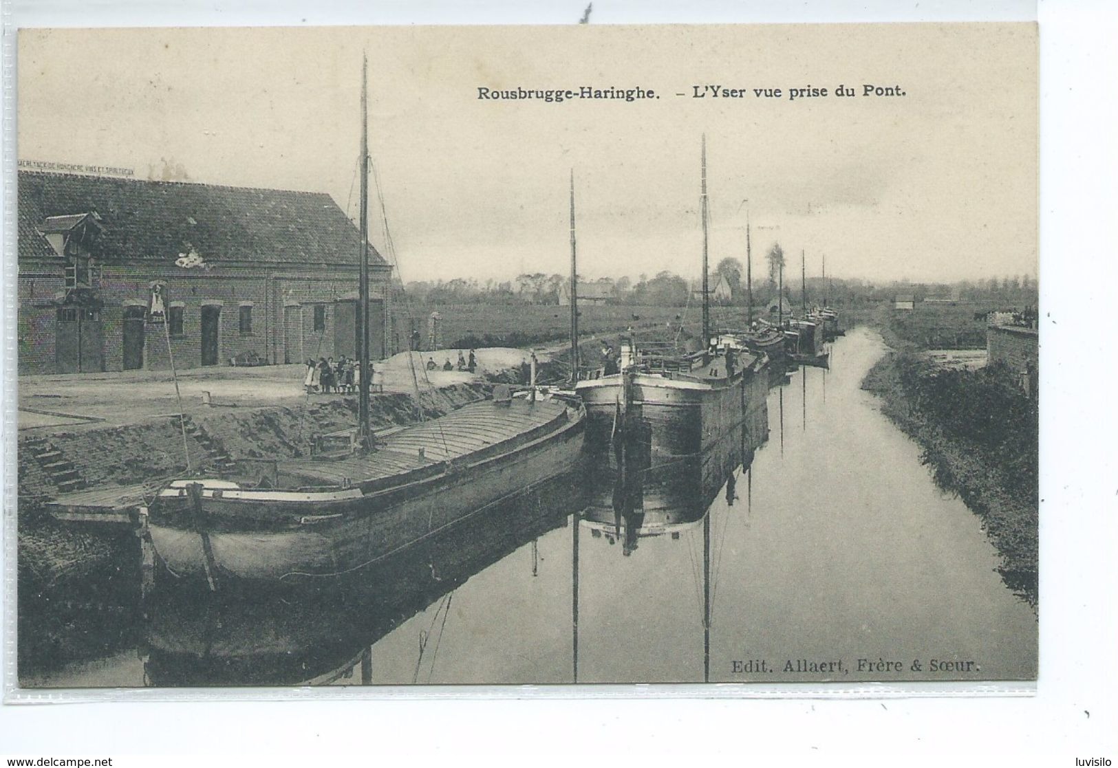 Rousbrugge - Haringhe ( Roesbrugge) : L'Yser Vue Prise Du Pont ( Péniche ) - Poperinge