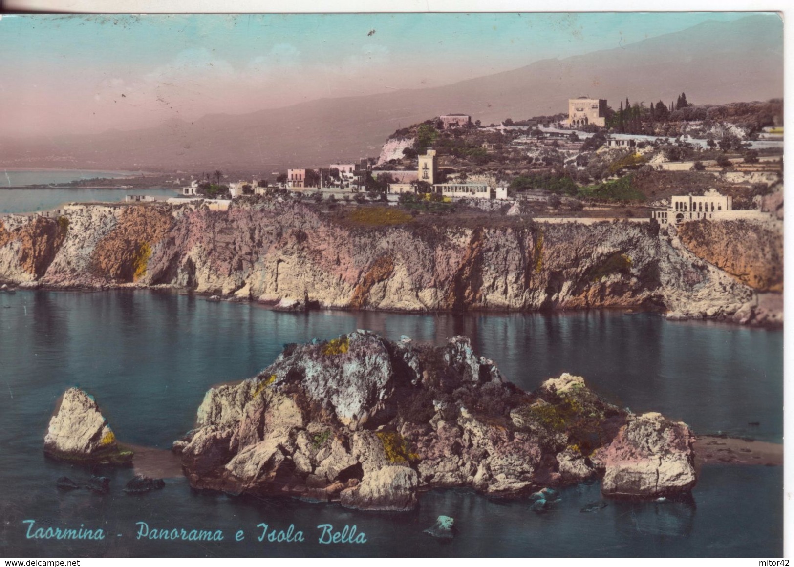 197-Taormina-Messina-Sicilia-Panorama E Isola Bella-Fotografica-Colori-Nuova-Nouveau-New - Mazara Del Vallo