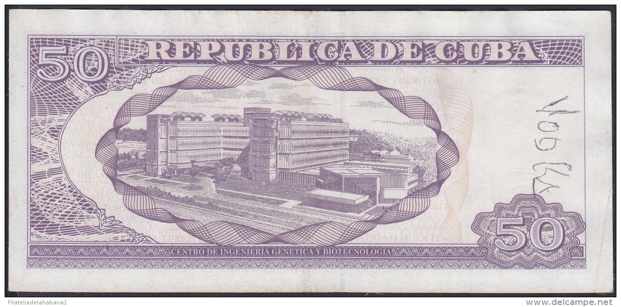 2014-BK-47 CUBA 2014 50$ CALIXTO GARCIA. REEMPLAZO REPLACEMENT. XF. SERIE BZ. - Cuba