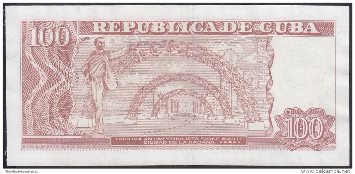 2014-BK-48 CUBA 100$ 2014 CARLOS MANUEL DE CESPEDES. REPLACEMENT REEMPLAZO AZ. XF. - Cuba