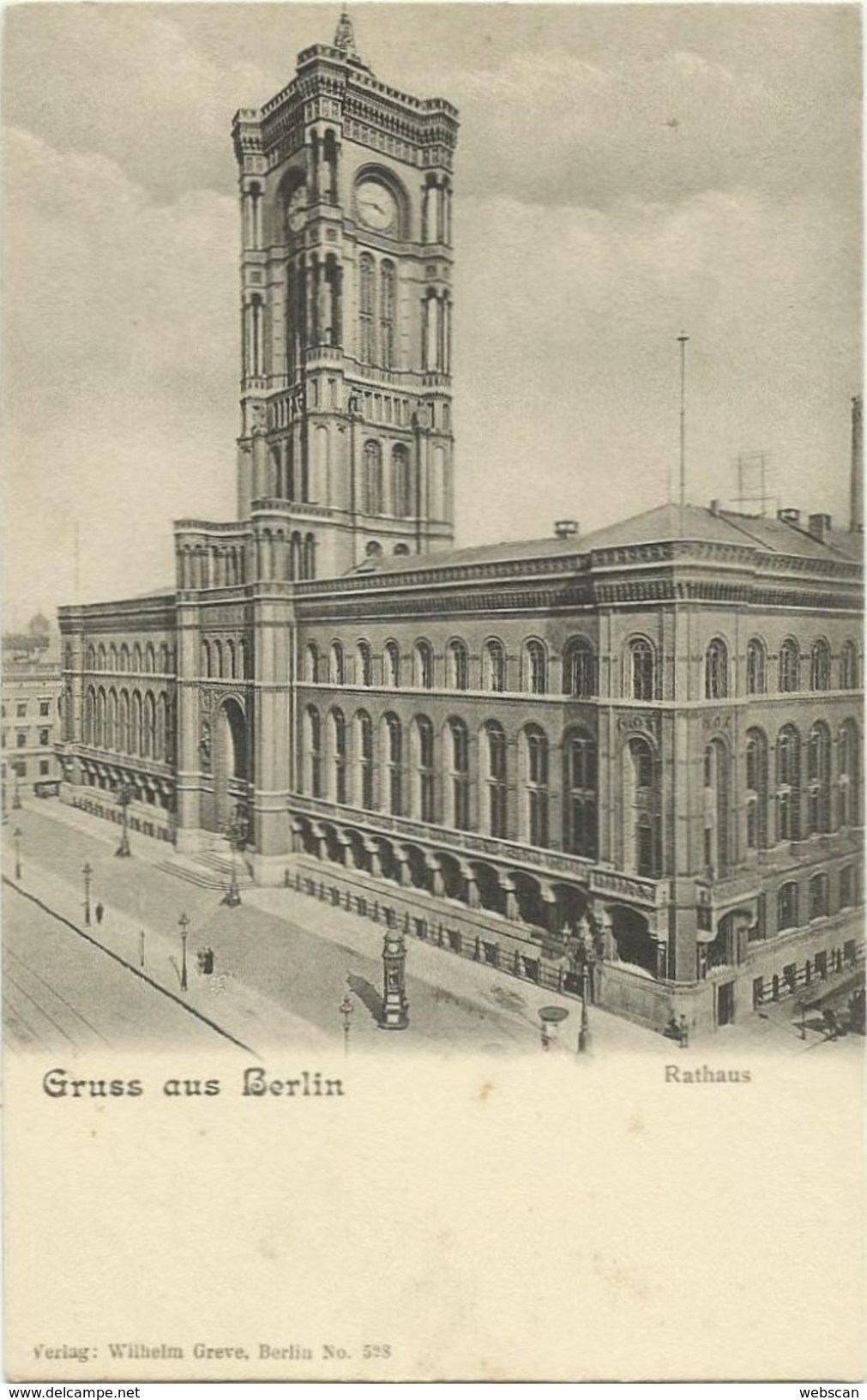 AK Berlin Rathaus & Uhrturm Eckansicht ~1905 #221 - Mitte