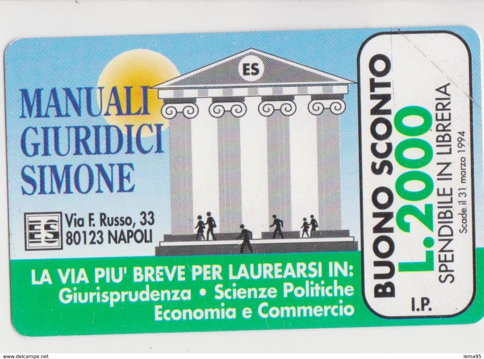 MANUALI GIURIDICI SIMONE BUONO SCONTO £ 2000 - Pubbliche Pubblicitarie