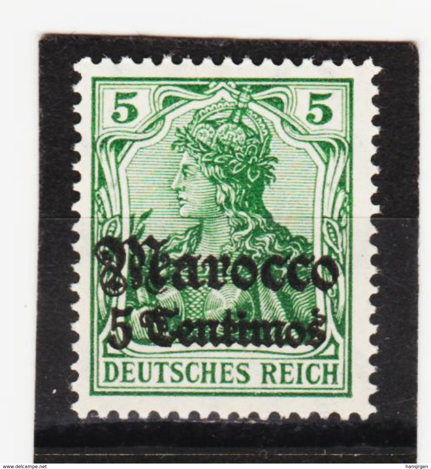 ÖMV1693 DEUTSCHE AUSLANDSPOSTÄMTER MAROKKO 1906 MICHL 35 ** Postfrisch Siehe ABBILDUNG - Deutsche Post In Marokko