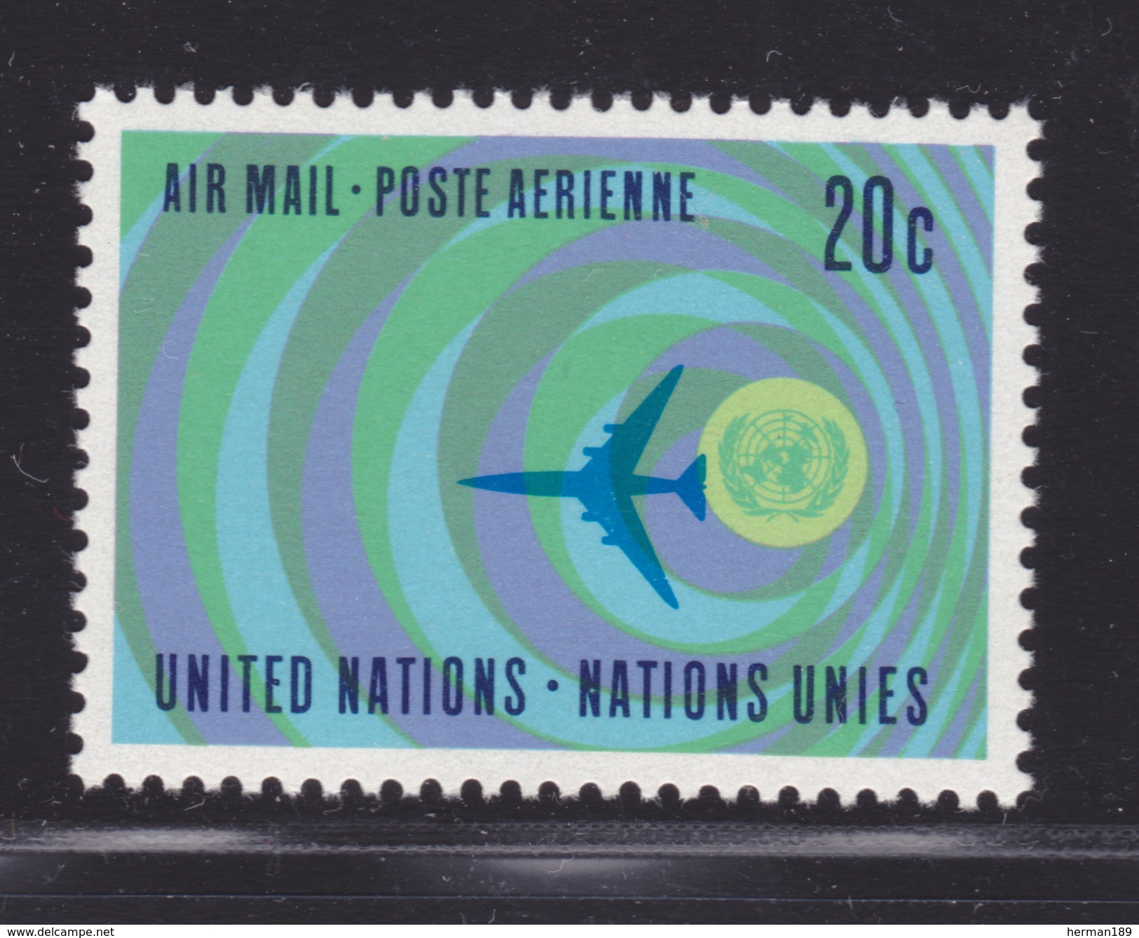 NATIONS UNIES NEW-YORK AERIENS N°   13 ** MNH Neuf Sans Charnière, TB  (D1749) - Poste Aérienne