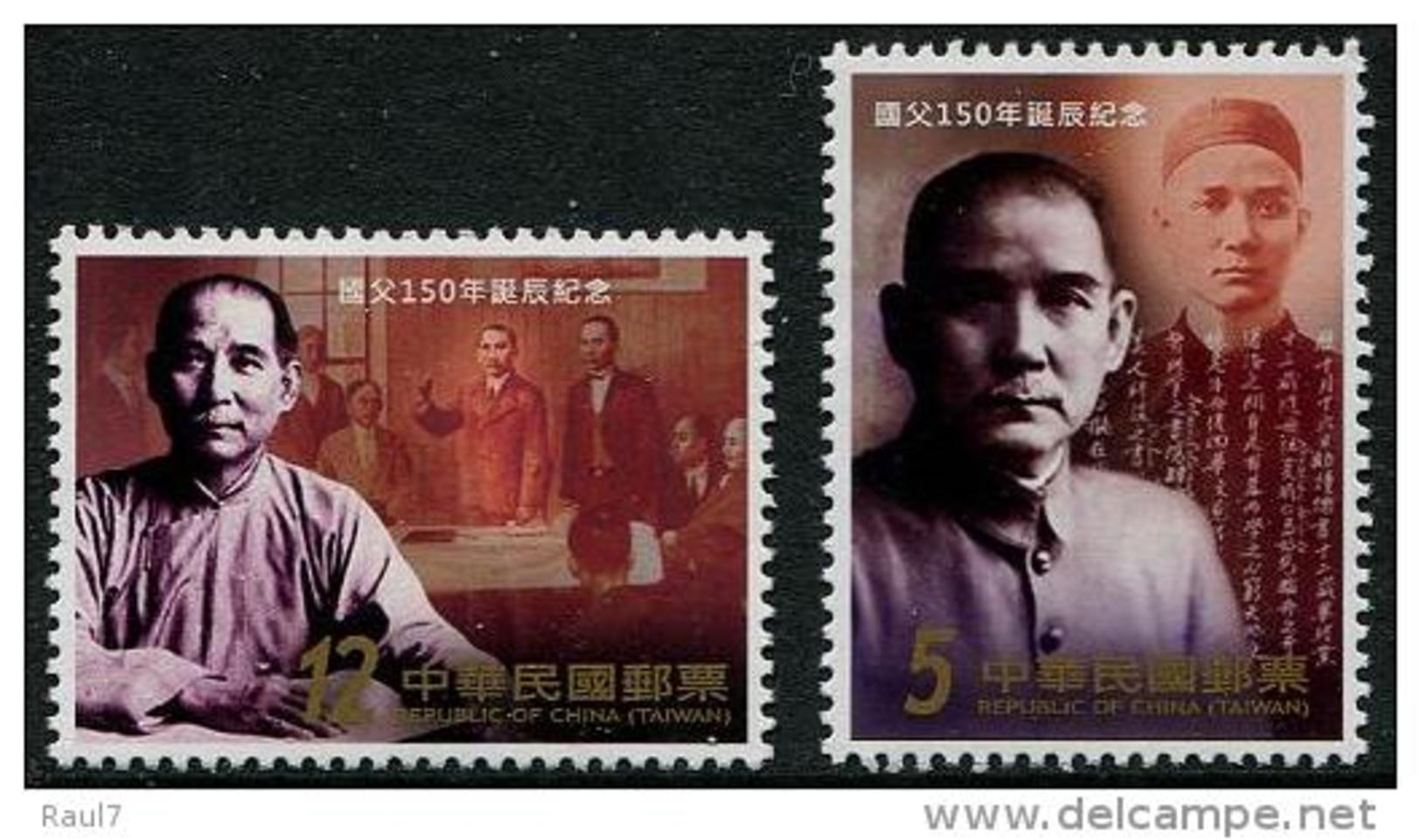 TAIWAN 2015 - Dr. Sun Yat Sen - 2 Val Neuf // Mnh - Unused Stamps