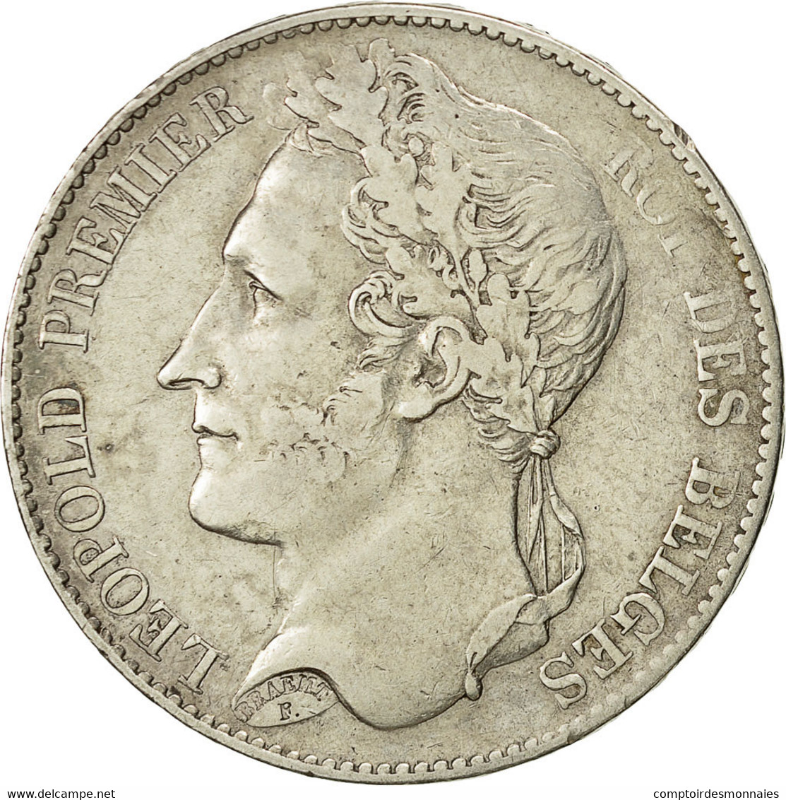 Monnaie, Belgique, Leopold I, 5 Francs, 5 Frank, 1849, TTB, Argent, KM:3.2 - 5 Frank