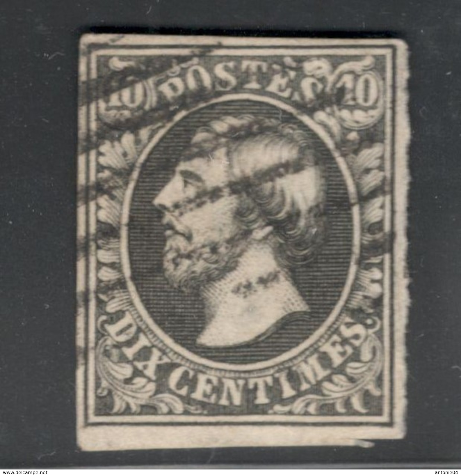 Luxemburg Yvert/Prifix 1e Noir Intense Oblit. Sans Défaut Cote EUR 125 (numéro Du Lot 195AL) - 1852 William III
