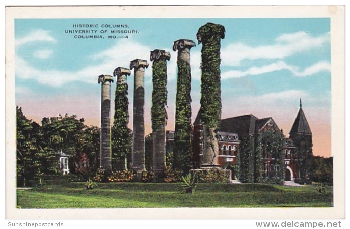 Missouri Columbia Historic Columns University Of Missouri - Columbia