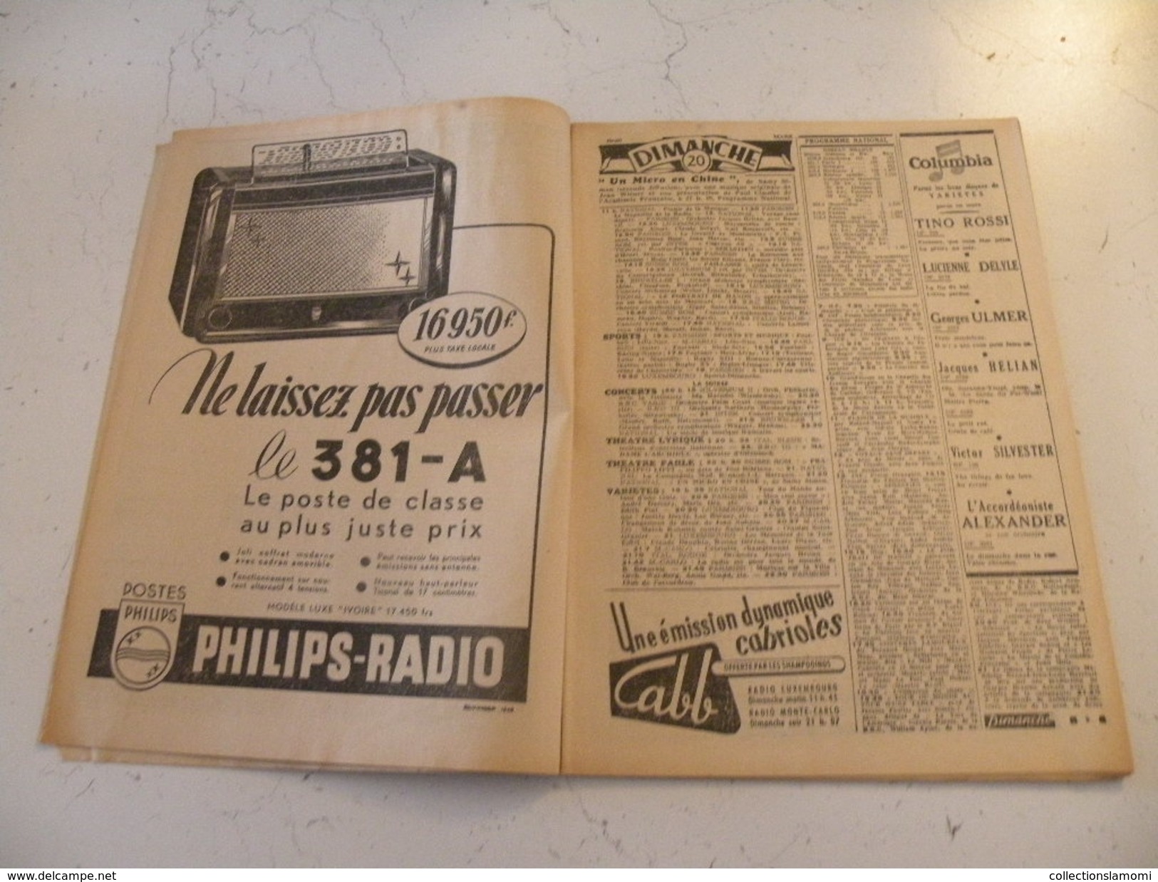 La Semaine Radiophonique N°12 > 20.3.1949 > Les Frères Éloi Comédienne,programmes De France,Étranger 34 Pages - Informations Générales