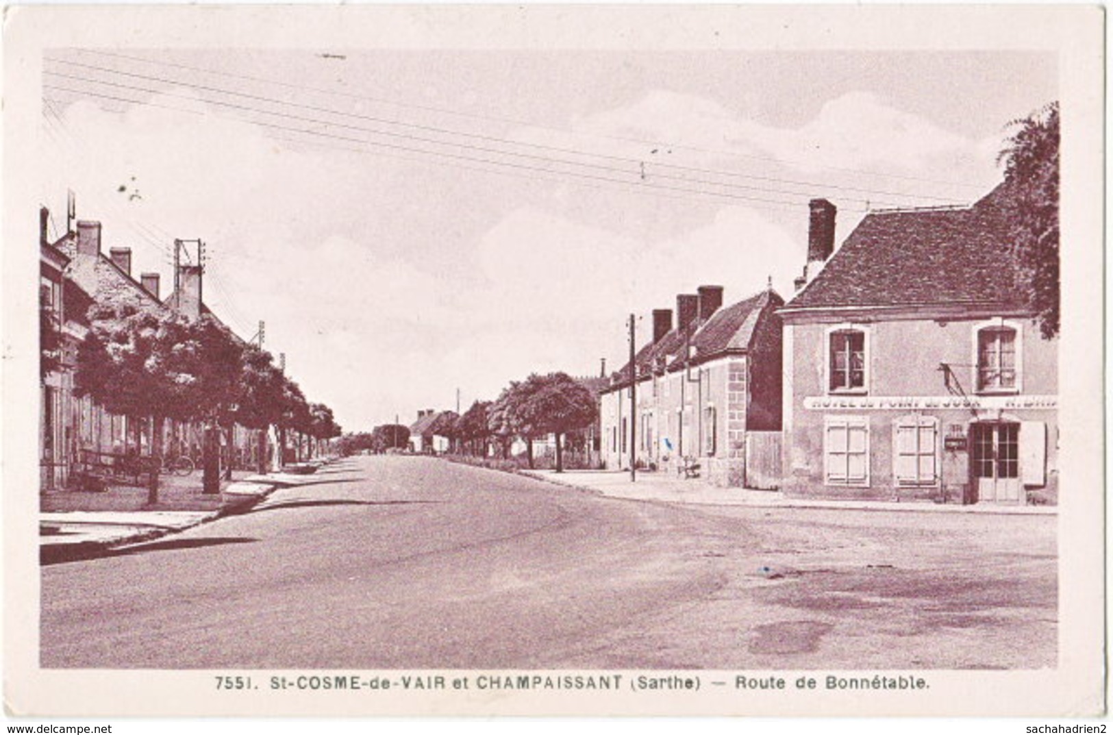 72. ST-COSME-DE-VAIR Et CHAMPAISSANT. Route De Bonnétable. 7551 - Autres & Non Classés