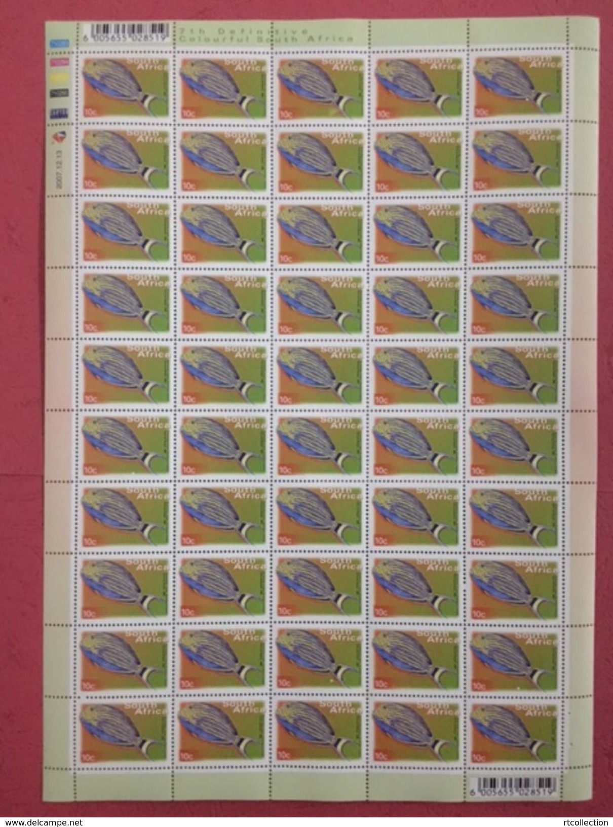 South Africa 2000 Sheet Acanthurus Lineatus Fishes Fish Animals Marine Life Sealife Nature Fauna 10c Stamps MNH SG 1206 - Unused Stamps