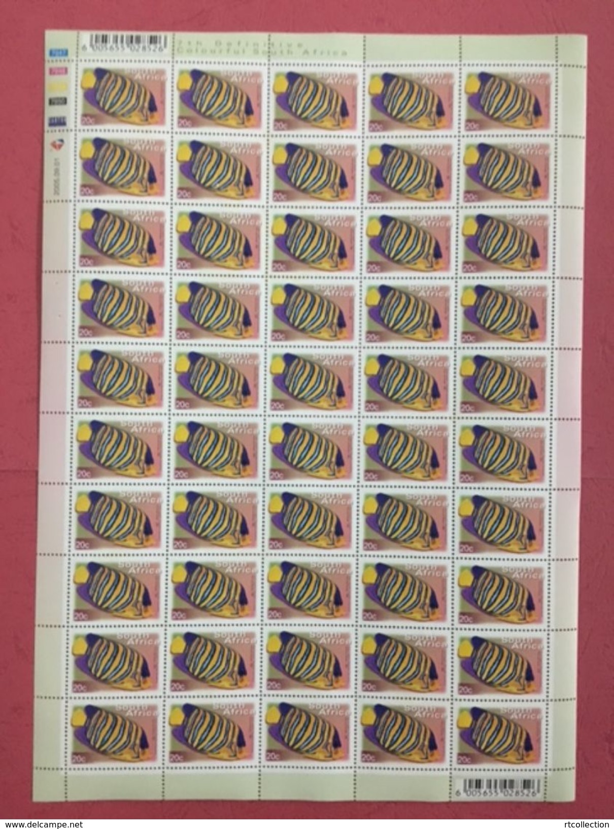 South Africa 2000 Sheet ROYAL ANGELFISH Fishes Animal Animals Marine Life Sealife Nature Fauna 20c Stamps MNH SG 1207 - Ungebraucht