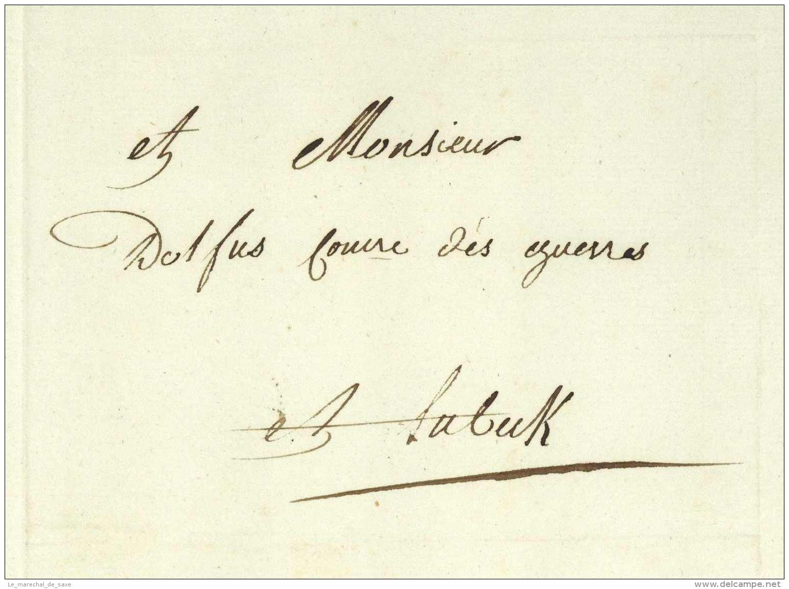 GRANDE ARMEE &ndash; GAULT - 1806 Lübeck - Probablement Futur General Benjamin GAULT (1772-1813) Napoleon - Documents Historiques