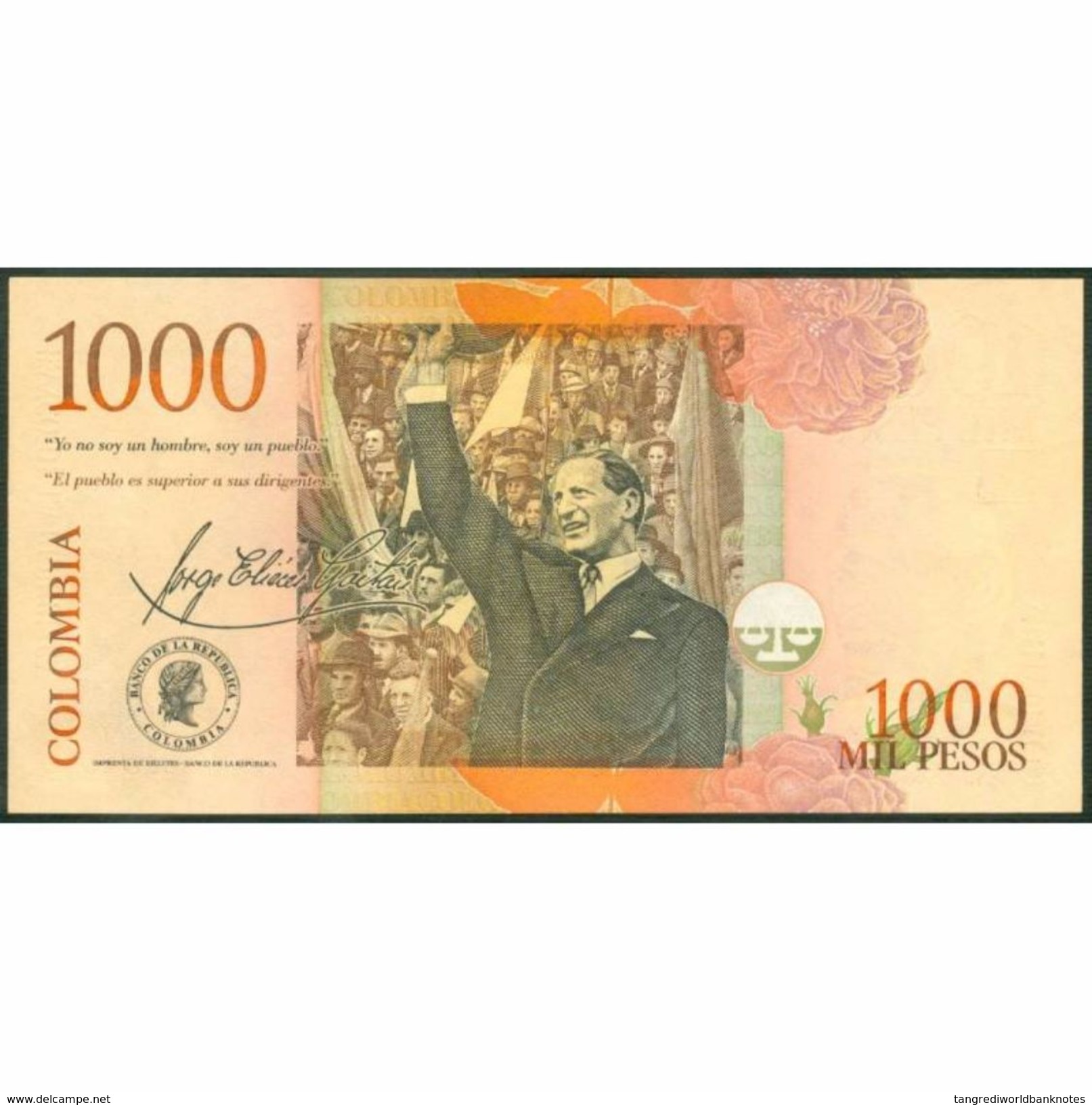 TWN - COLOMBIA 450a - 1000 1.000 Pesos 7.8.2001 UNC - Colombie